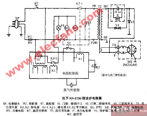 松下NN-5750<b class='flag-5'>微波炉</b><b class='flag-5'>电路图</b>