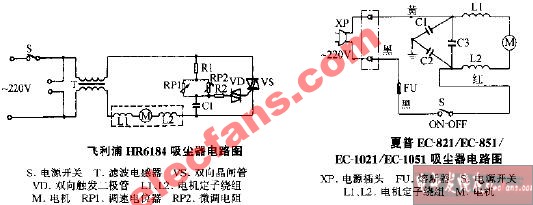 飞利浦HR6184吸尘器电路图