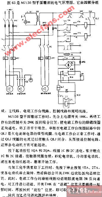 M7130型平面磨床線(xiàn)路圖-電路圖
