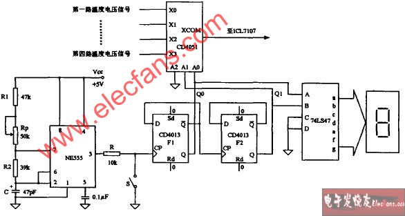 四路巡回<b class='flag-5'>檢測控制電路</b>圖