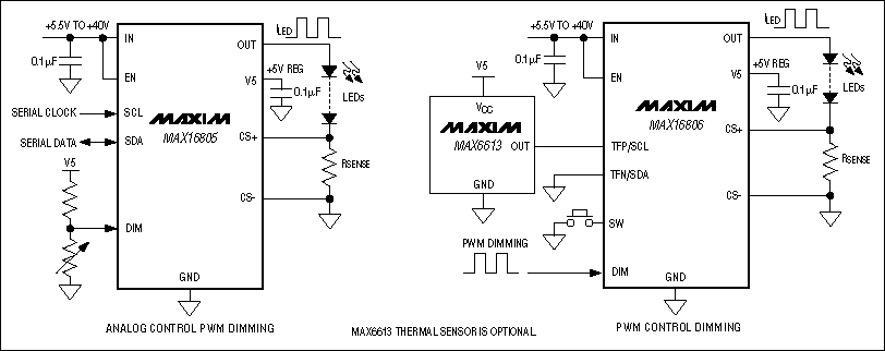 MAX16805, MAX16806應用電路圖