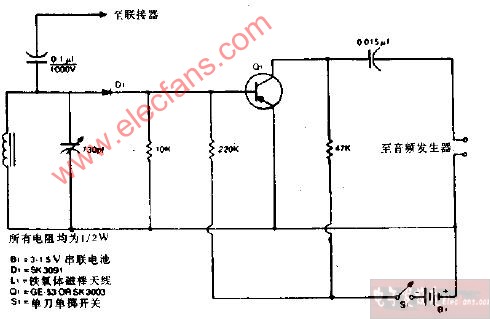 <b class='flag-5'>載波</b><b class='flag-5'>發射機</b>原理圖