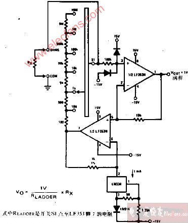 電阻<b class='flag-5'>電壓</b><b class='flag-5'>變換器</b>原理圖