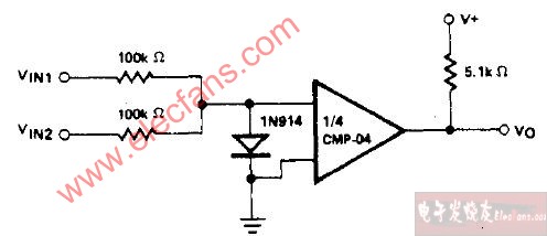 反极性输入电压比较器电路图