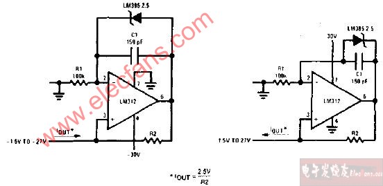 1A-1mA精密電流源電路圖