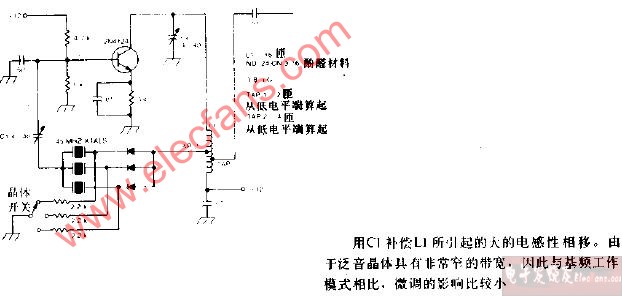 晶体开关泛音振荡器电路图