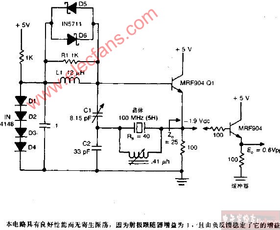 巴特勒射极跟随振荡器电路图1