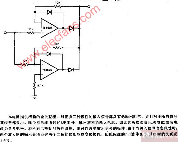 精密全波<b class='flag-5'>整流器</b><b class='flag-5'>电路图</b>