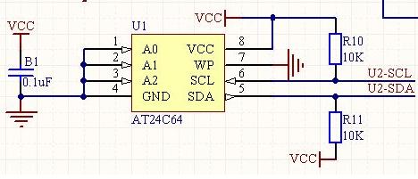 <b class='flag-5'>AT24C64</b>典型应用电路图