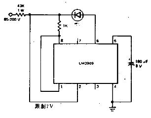 安全高压闪光器电路图