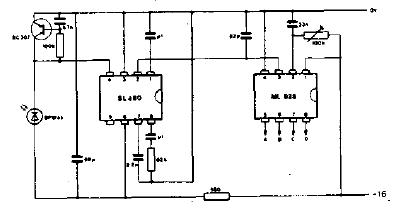 袖珍紅外接收機(jī)電路圖