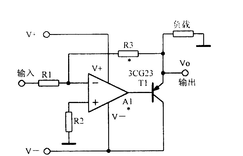 单极性输出时的电流扩展电路图