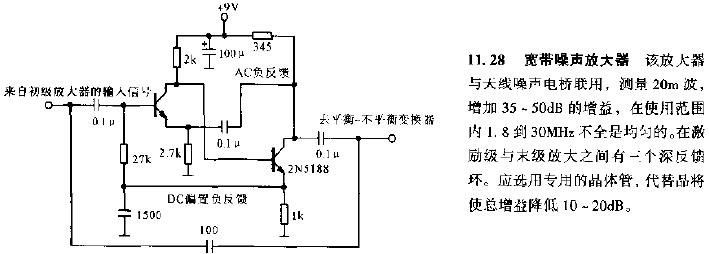 寬帶<b class='flag-5'>噪聲</b><b class='flag-5'>放大器</b><b class='flag-5'>電路圖</b>