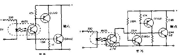 10A,<b class='flag-5'>25V</b>直流固体继电器电路图