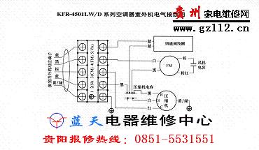 海信<b class='flag-5'>空調(diào)</b>維修KFR4501LWd<b class='flag-5'>室外機(jī)</b>接線圖