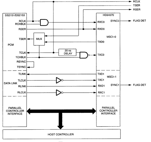 DS2151, DS2153 Interfacing to