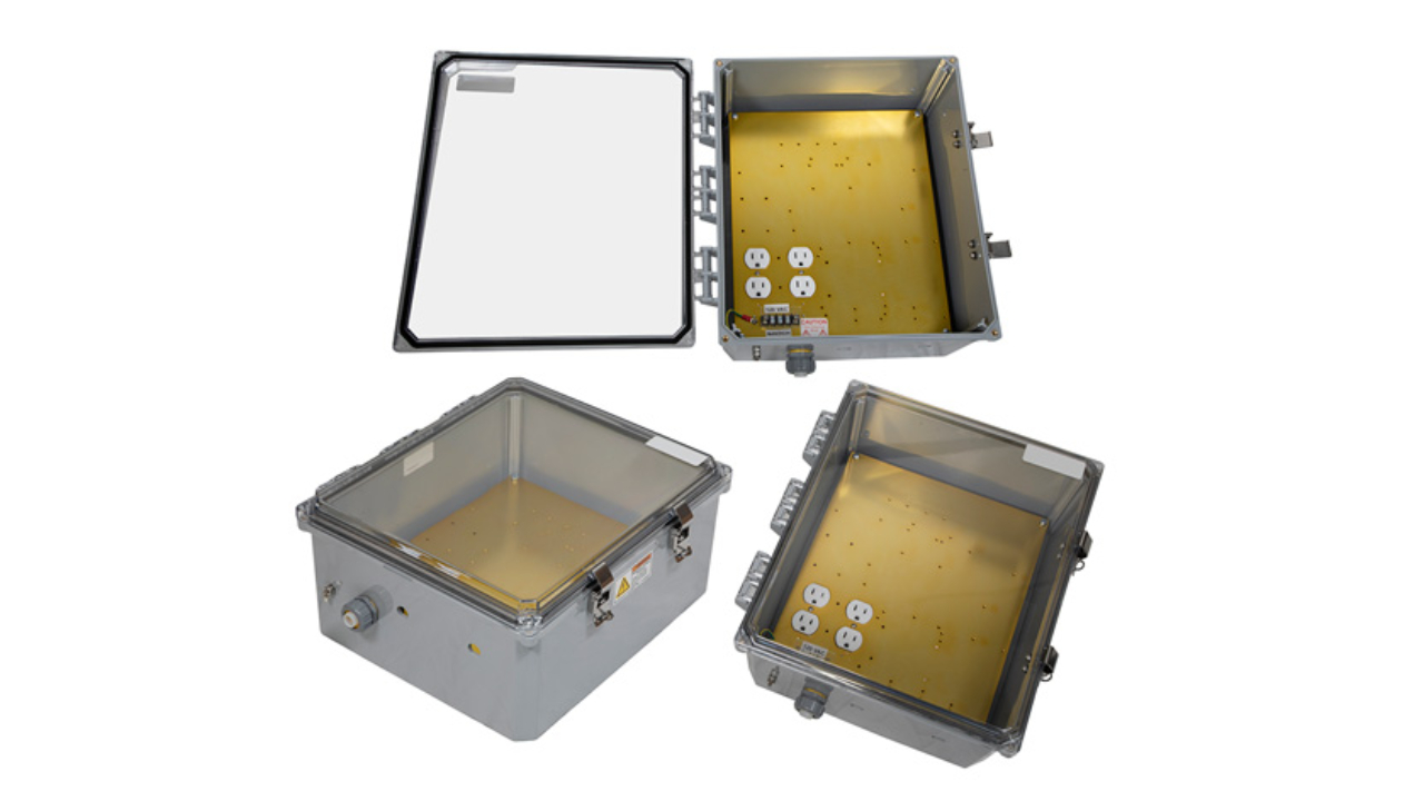 L-com诺通推出新型NEMA聚碳酸酯接线盒，透明盒盖便于检查和故障排除