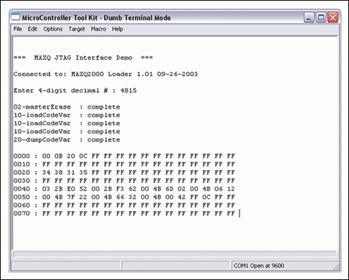 實現(xiàn)<b class='flag-5'>MAXQ</b>2000微控制<b class='flag-5'>器</b>的<b class='flag-5'>JTAG</b>加載主機(jī)