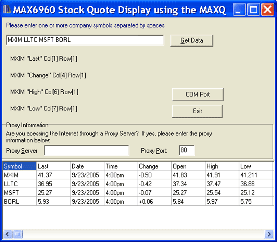 利用MAXQ2000和MAX6960构建股价显示系统
