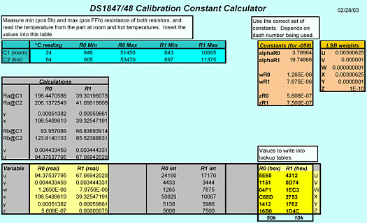 再生的DS1847/DS1848电阻校准常数-Regener