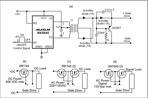 简单电力场效应管驱动器是孤立的和DC耦合-Simple Po