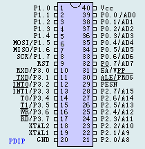 at89s52单片机引脚图,at89s52引脚说明