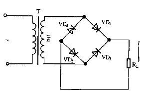 单相桥式整流电路图