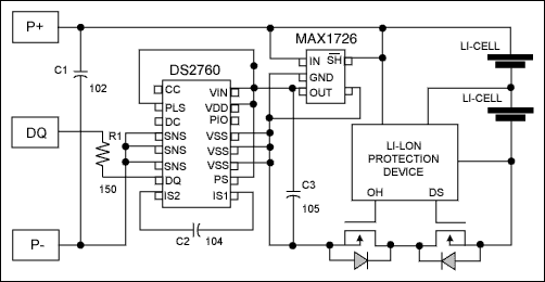 使用<b class='flag-5'>DS</b>2760或<b class='flag-5'>DS2761</b>电池监视器多重电池应用-Usi