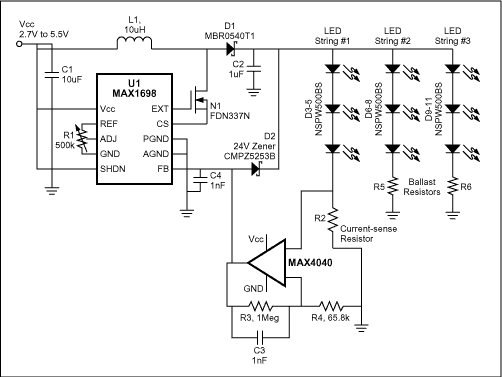混合电路驱动器的类型和数量的LED-Circuit Driv