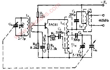 <b class='flag-5'>收音機(jī)</b><b class='flag-5'>單</b><b class='flag-5'>管</b>變頻<b class='flag-5'>電路圖</b>