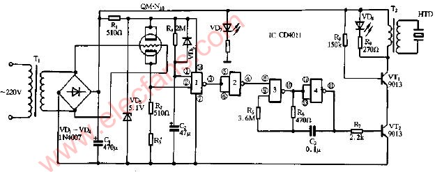 <b class='flag-5'>煤氣</b><b class='flag-5'>報警</b>器<b class='flag-5'>電路</b>圖