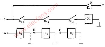 <b class='flag-5'>继电器</b>与非<b class='flag-5'>门电路</b>图