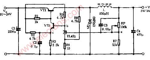 应用TL431组成的开关稳压器电路图