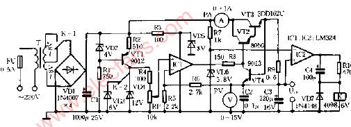 0-12V可调直流稳压电源电路图