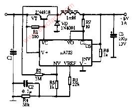 固定5V（1A）开关稳压器电路图