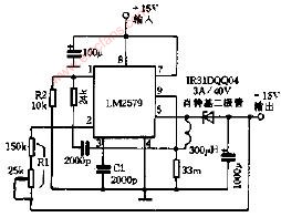 LM2579用作+15V-15VDC-DC交换器电路图