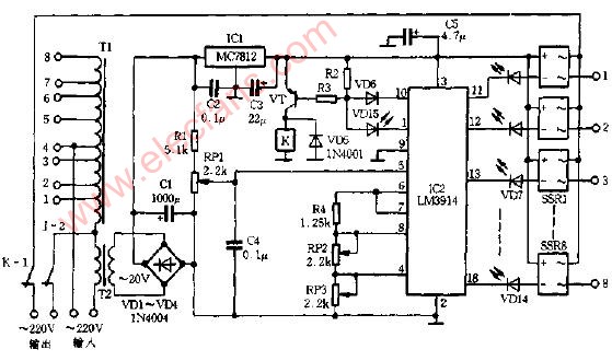 <b class='flag-5'>固態</b><b class='flag-5'>繼電器</b>作交流穩壓器原理<b class='flag-5'>電路圖</b>