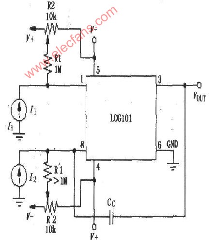 LOG101/LOG104偏流調(diào)零電路