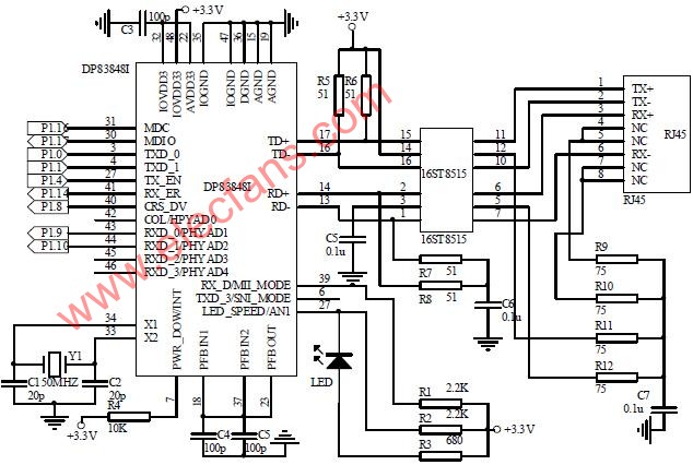 CAN <b class='flag-5'>以太網(wǎng)</b><b class='flag-5'>接口</b><b class='flag-5'>電路設(shè)計(jì)</b>圖