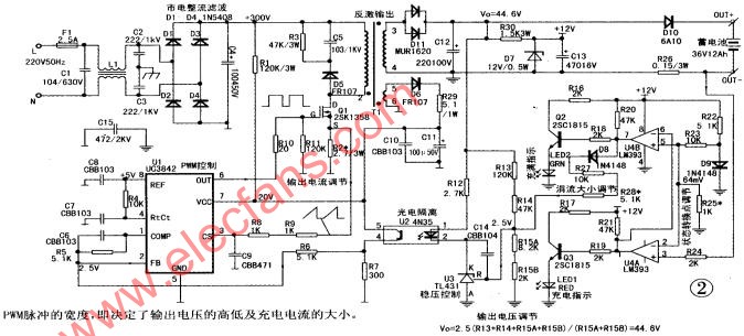 <b class='flag-5'>36V</b><b class='flag-5'>电池</b>充电器电路图