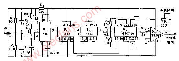 <b class='flag-5'>正弦波</b><b class='flag-5'>发生器</b><b class='flag-5'>电路</b>图