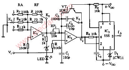 线性电压 频率变换器电路图2