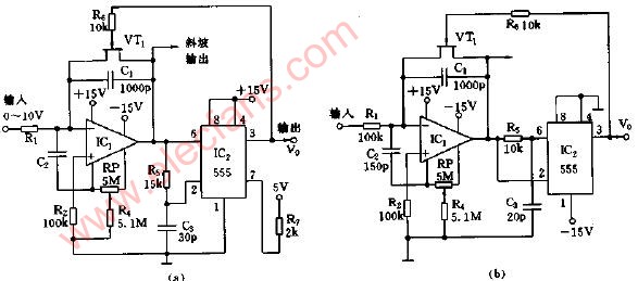 线性电压 频率变换器电路图3