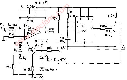 线性电压 频率变换器电路图4