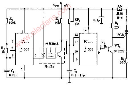 <b class='flag-5'>光电子</b>脉冲遗漏检测器<b class='flag-5'>电路图</b>