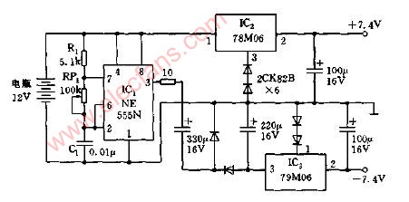 单电源变<b class='flag-5'>换为</b>正负稳压<b class='flag-5'>源</b>电路图