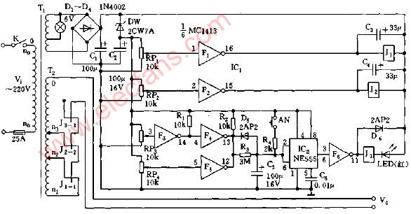 功能齊全的<b class='flag-5'>交流</b><b class='flag-5'>穩(wěn)壓器</b><b class='flag-5'>電路</b>圖