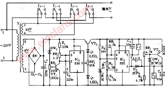 帶保護(hù)的<b class='flag-5'>交流</b>自動(dòng)<b class='flag-5'>調(diào)壓器</b>電路圖