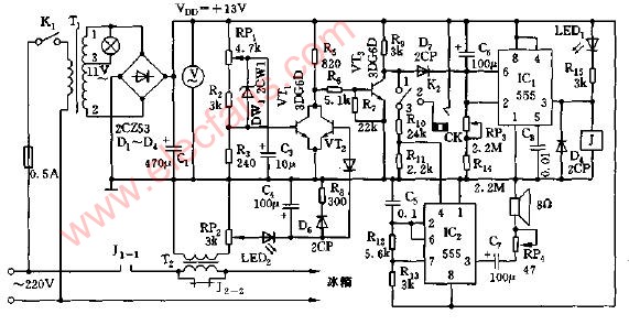 <b class='flag-5'>多功能</b>電冰箱<b class='flag-5'>控制器</b>電路圖