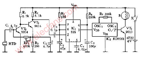 機(jī)電一體化自行車<b class='flag-5'>防盜</b><b class='flag-5'>報(bào)警</b><b class='flag-5'>鎖</b><b class='flag-5'>電路圖</b>